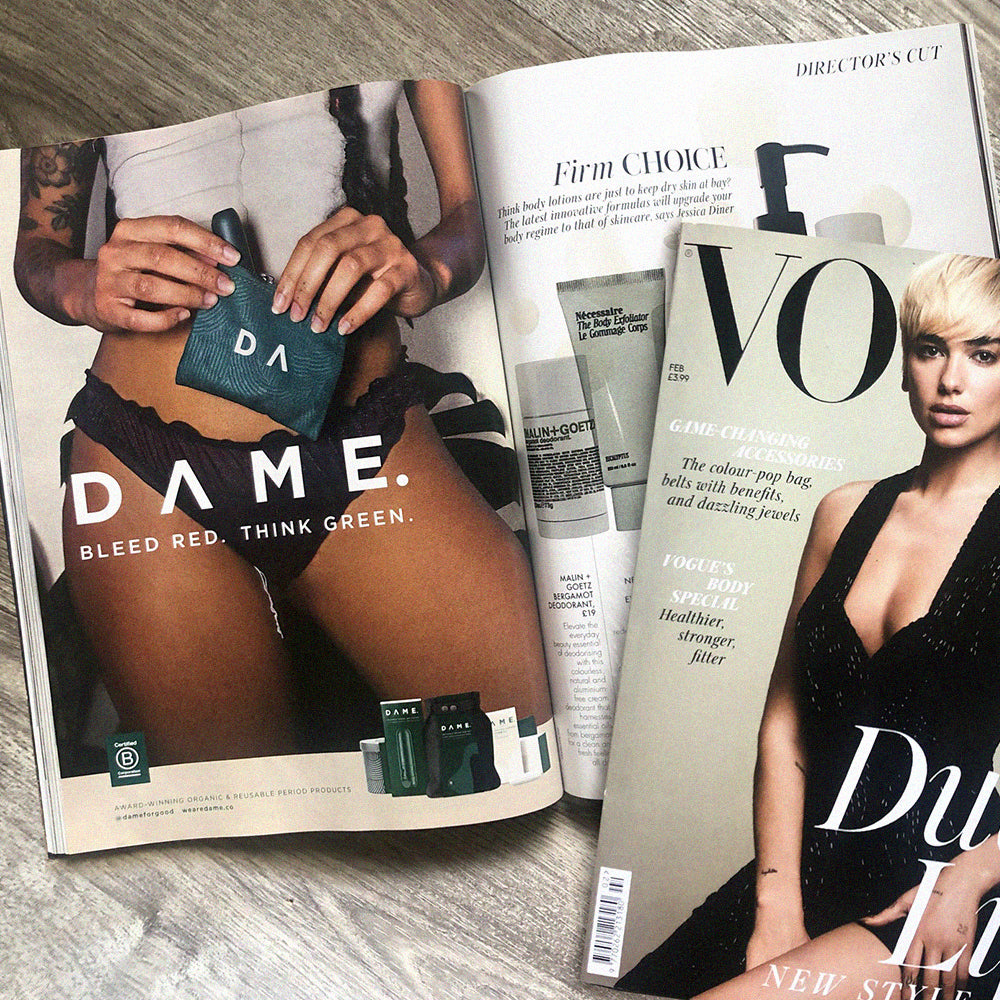DAME is in Vogue, not just "in Vogue" but actually. in. Vogue. magazine.