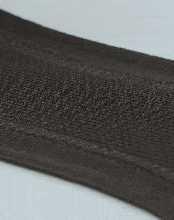 A GIF of period blood being absorbed in the gusset of DAME period pants made with organic cotton